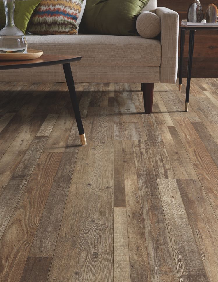 luxury vinyl plank flooring in a living room